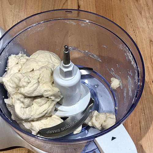 The dough has formed - cooking at home is fun