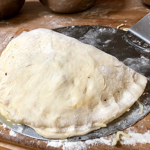 Close and seal the deal - Delicious Breakfast Calzones