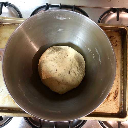 The initial dough ball - cooking at home is fun